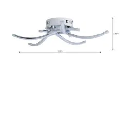 Dunelm Layla 5 Light Integrated LED Chrome Semi-Flush Ceiling Fitting -Dunelm Lights Sales 30763882 alt04