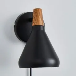 Elements Wolston Plug In Wall Light -Dunelm Lights Sales 30766163 alt02