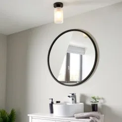 Dunelm Fryer Bathroom Flush Fitting Black Frosted -Dunelm Lights Sales 30766173 alt02