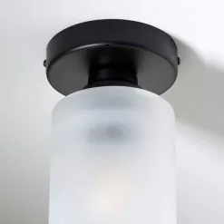 Dunelm Fryer Bathroom Flush Fitting Black Frosted -Dunelm Lights Sales 30766173 alt03