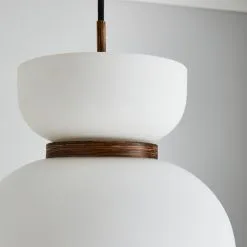 Dunelm Tien Walnut 1 Light Pendant Ceiling Fitting -Dunelm Lights Sales 30766176 alt02