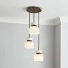 Dunelm Tien Walnut 3 Light Cluster Ceiling Fitting -Dunelm Lights Sales 30766177