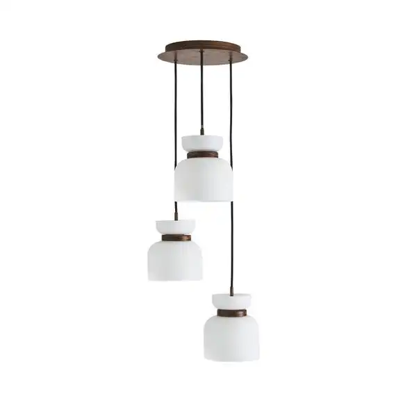 Dunelm Tien Walnut 3 Light Cluster Ceiling Fitting 5 Dunelm Tien Walnut 3 Light Cluster Ceiling Fitting - Image 5