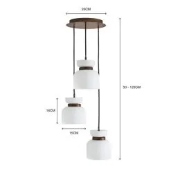 Dunelm Tien Walnut 3 Light Cluster Ceiling Fitting 11 Dunelm Tien Walnut 3 Light Cluster Ceiling Fitting -Dunelm Lights Sales 30766177 alt07