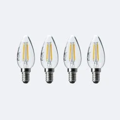 Status 4W Filament SES Candle Bulb 4 Pack -Dunelm Lights Sales 30767634 alt04