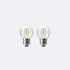 Status 2.5W Filament ES Mini Globe 2 Pack -Dunelm Lights Sales 30767658 alt04
