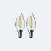 Status 4W Filament SES Candle Bulb 2 Pack -Dunelm Lights Sales 30767694