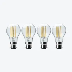 Status 6.5W Filament BC GLS Bulb 4 Pack -Dunelm Lights Sales 30767705 alt04