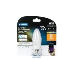 Status SMART 5.5W Temp Change Pearl SES Candle -Dunelm Lights Sales 30767711 alt06