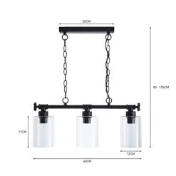 Dunelm Bates 3 Light Ceiling Fitting Industrial -Dunelm Lights Sales 30768638 alt07