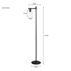 Dunelm Bates 1 Light Industrial Floor Lamp -Dunelm Lights Sales 30768640 alt07