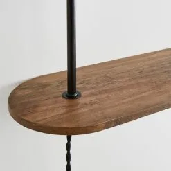 Elements Visby Shelf Wall Light Walnut -Dunelm Lights Sales 30768647 alt03