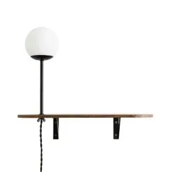 Elements Visby Shelf Wall Light Walnut -Dunelm Lights Sales 30768647 alt05