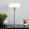 Dunelm Amelie Opal Glass Satin Nickel Table Lamp -Dunelm Lights Sales 30768659