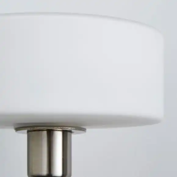 Dunelm Amelie Opal Glass Satin Nickel Table Lamp 3 Dunelm Amelie Opal Glass Satin Nickel Table Lamp - Image 3
