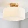 Dunelm Amelie Opal Gold Glass Flush Ceiling Fitting -Dunelm Lights Sales 30768668