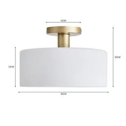 Dunelm Amelie Opal Gold Glass Flush Ceiling Fitting -Dunelm Lights Sales 30768668 alt07
