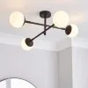 Dunelm Tela Bathroom 4 Light Ceiling Fitting Black -Dunelm Lights Sales 30769125