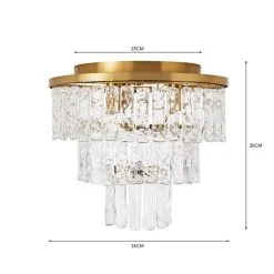 Dunelm Mankai Textured Glass Flush Ceiling Fitting -Dunelm Lights Sales 30769296 alt07