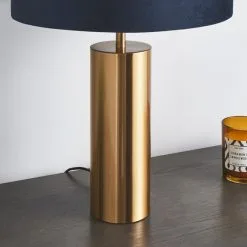 Dunelm Nesa Brushed Gold And Navy Touch Table Lamp -Dunelm Lights Sales 30770048 alt03