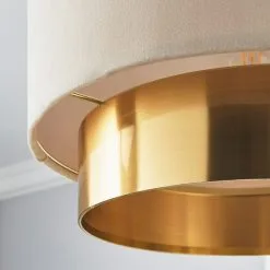 Dunelm Nesa Two Tier Brushed Gold Velvet Shade -Dunelm Lights Sales 30770069 alt02