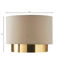 Dunelm Nesa Two Tier Brushed Gold Velvet Shade -Dunelm Lights Sales 30770069 alt07
