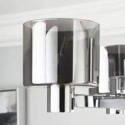 Dunelm Erin Ceiling 3 Light Smoked Ceiling Fitting -Dunelm Lights Sales 30770082 alt02