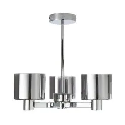 Dunelm Erin Ceiling 3 Light Smoked Ceiling Fitting -Dunelm Lights Sales 30770082 alt05
