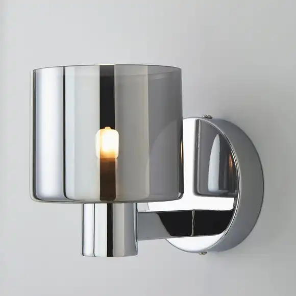 Dunelm Erin Smoked Wall Light 1 Dunelm Erin Smoked Wall Light