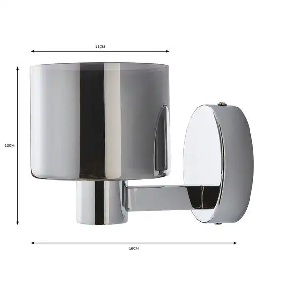 Dunelm Erin Smoked Wall Light 6 Dunelm Erin Smoked Wall Light - Image 6