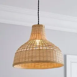 Dunelm Keoni Bamboo Easy Fit Pendant 35cm
