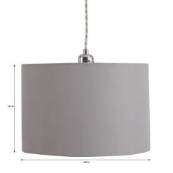 Dunelm Luna Dove Grey Drum Shade 28cm