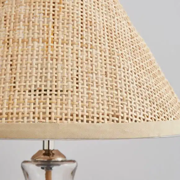 Dunelm Wescott Glass & Cane Table Lamp 3 Dunelm Wescott Glass & Cane Table Lamp - Image 3