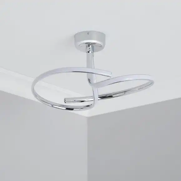 Dunelm Cortez 2 Arm LED Chrome Ceiling Fitting 2 Dunelm Cortez 2 Arm LED Chrome Ceiling Fitting - Image 2