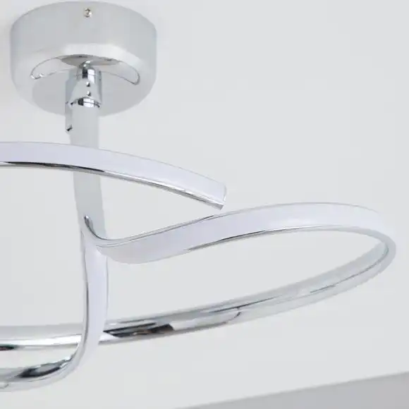 Dunelm Cortez 2 Arm LED Chrome Ceiling Fitting 3 Dunelm Cortez 2 Arm LED Chrome Ceiling Fitting - Image 3