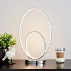 Dunelm Menton Dimmable Integrated Chrome LED Table Lamp