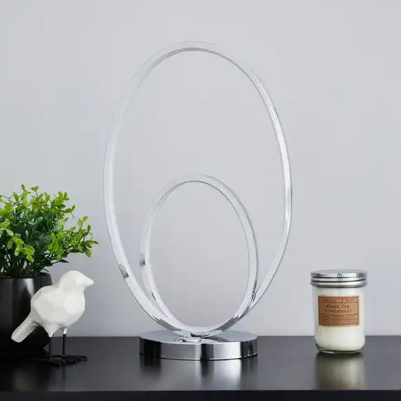 Dunelm Menton Dimmable Integrated Chrome LED Table Lamp 2 Dunelm Menton Dimmable Integrated Chrome LED Table Lamp - Image 2