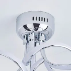 Dunelm Cortez 5 Light Integrated LED Swirl Semi-Flush Ceiling Fitting -Dunelm Lights Sales 30781655 alt03