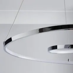 Dunelm Menton Integrated LED Swirl Chrome Semi-Flush Ceiling Fitting -Dunelm Lights Sales 30781656 alt02