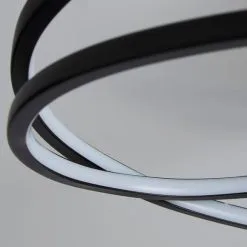 Dunelm Menton Integrated LED Swirl Black Semi-Flush Ceiling Fitting -Dunelm Lights Sales 30781659 alt02