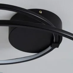 Dunelm Menton Integrated LED Swirl Black Semi-Flush Ceiling Fitting -Dunelm Lights Sales 30781659 alt03