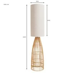 Dunelm Cortado Natural Wicker Floor Lamp -Dunelm Lights Sales 30781660 alt06