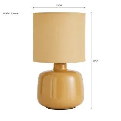 Dunelm Oslo Ochre Ceramic Table Lamp -Dunelm Lights Sales 30783574 alt05