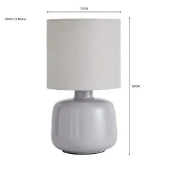 Dunelm Oslo Dove Grey Ceramic Table Lamp 8 Dunelm Oslo Dove Grey Ceramic Table Lamp -Dunelm Lights Sales 30783575 alt03