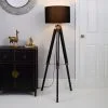 Dunelm Trio Tripod Black And Copper Floor Lamp -Dunelm Lights Sales 30787667