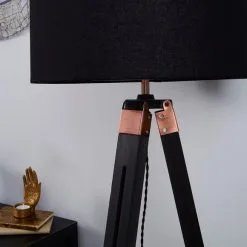 Dunelm Trio Tripod Black And Copper Floor Lamp -Dunelm Lights Sales 30787667 alt03