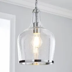 Dunelm Lenny Glass Pendant Ceiling Fitting