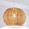 The Edited Life Wicker Woven Easy Fit Pendant Natural -Dunelm Lights Sales 30788354