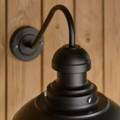 Vogue Lighting Vogue Preston Outdoor Wall Light Curved Matt Black -Dunelm Lights Sales 30789761 alt03