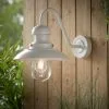 Vogue Lighting Vogue Preston Outdoor Wall Light Curved Gloss Stone -Dunelm Lights Sales 30789762